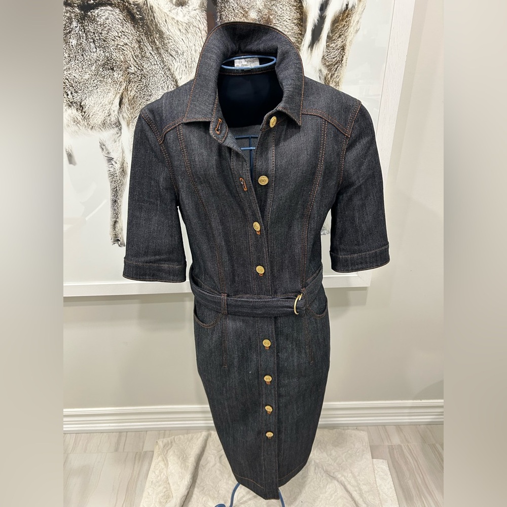 Escada dark denim dress